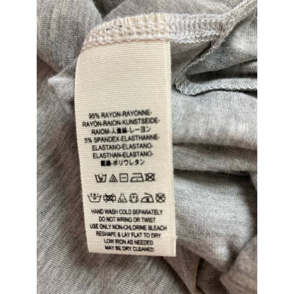 Free People We The Free Uptown Ruffle Tank Top Size S Gray V-Hem Casual Shirred - Picture 9 of 11